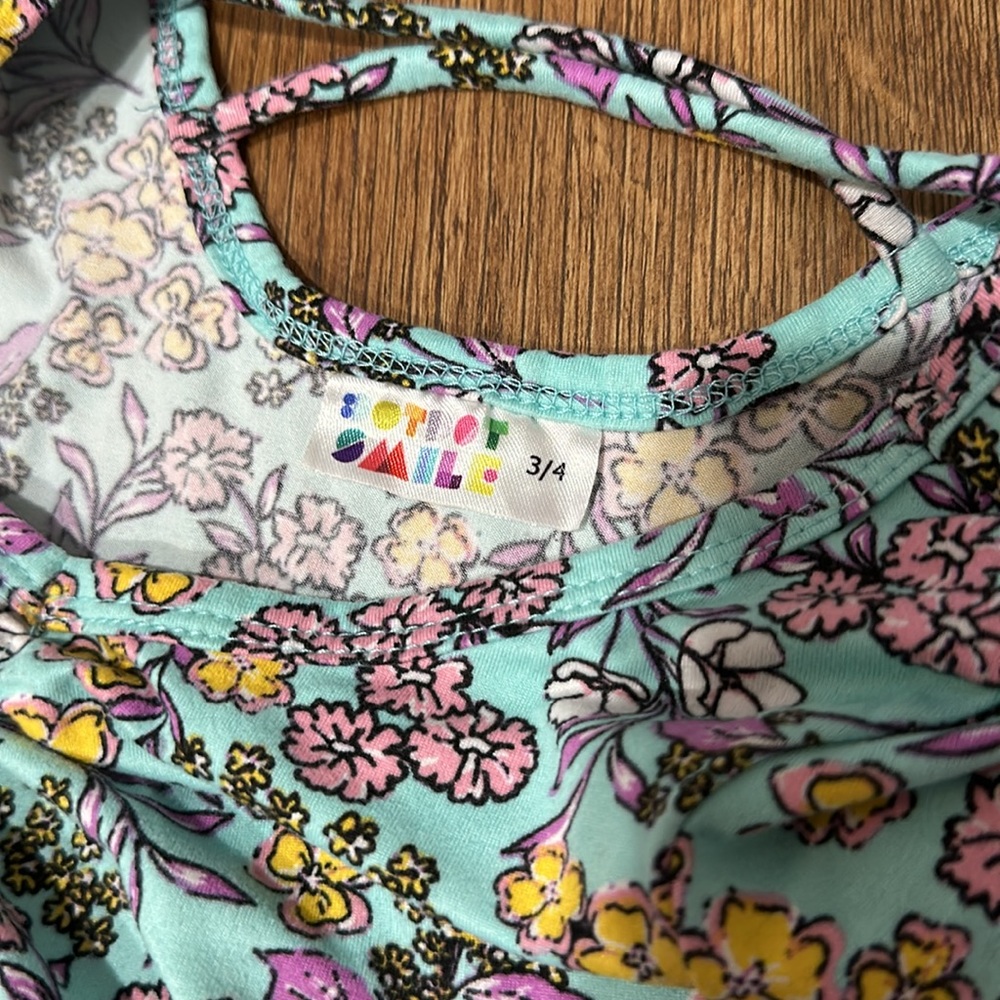 Dot Dot Smile Size 3/4 Floral with tulle skirt - Picture 3 of 3